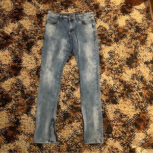 Size 32 | Skinny stretch denim | blue wash | zipper ankles